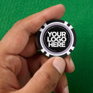 Personalised Logo and Text Cool Dusty Lilac Poker Chips