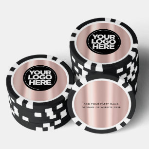 Personalised Logo and Text Cute Pink Poker Chips