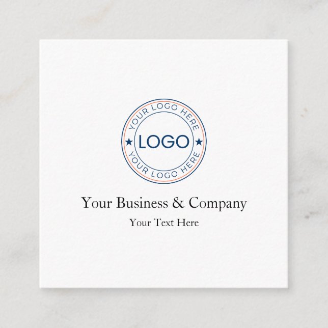 Personalised Logo and Text Enclosure Card (Front)
