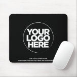 Personalised Logo and Text Modern Mouse Mat<br><div class="desc">Create your unique personalised mouse pads uploading your business logo and adding your custom text. A simple and professional design will impress your customers! The modern mouse pad template is fully customisable. You can add logo, photo, clipart or images to the back side too. Add your custom text with this...</div>