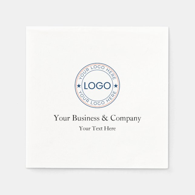 Personalised Logo and Text Napkin (Front)