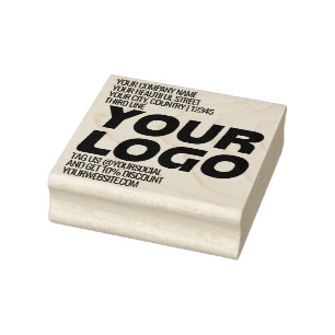 Personalised Logo and Text Return Address Bold Rubber Stamp