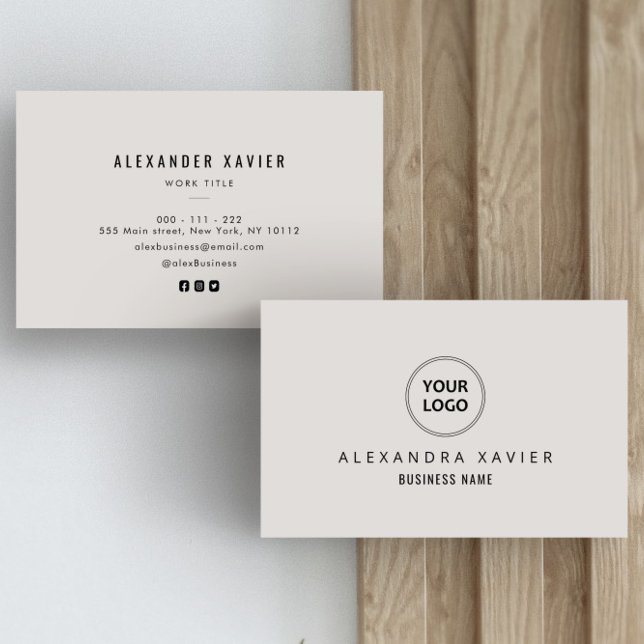 personalised logo black and white business card (Creator Uploaded)