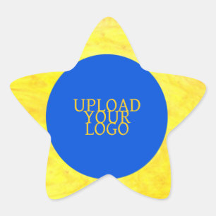 Personalised Logo Bright Creamy Yellow Star Sticker