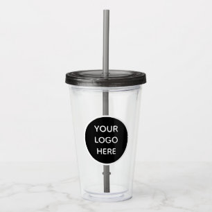 Personalised Logo Business Company Script  Acrylic Tumbler