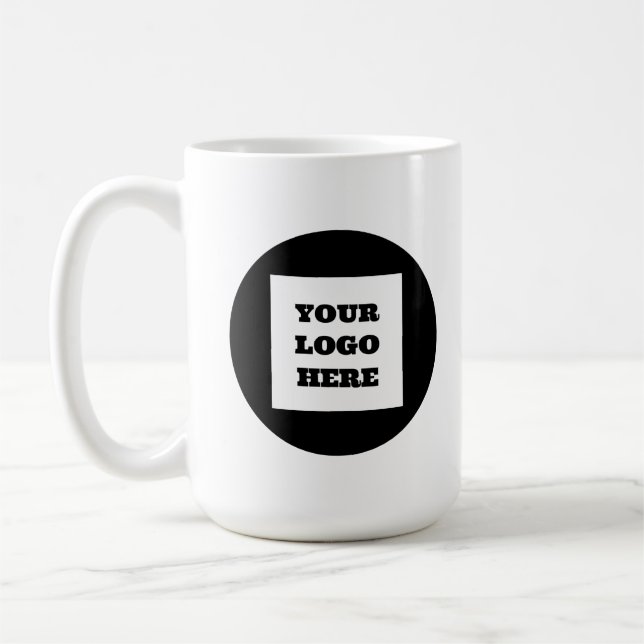 Personalised Logo Business Company Script Beer Coffee Mug (Left)