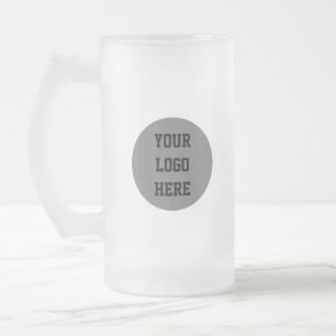 Personalised Logo Business Company Script Beer Frosted Glass Beer Mug