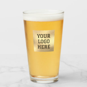 Personalised Logo Business Company Script Beer Glass