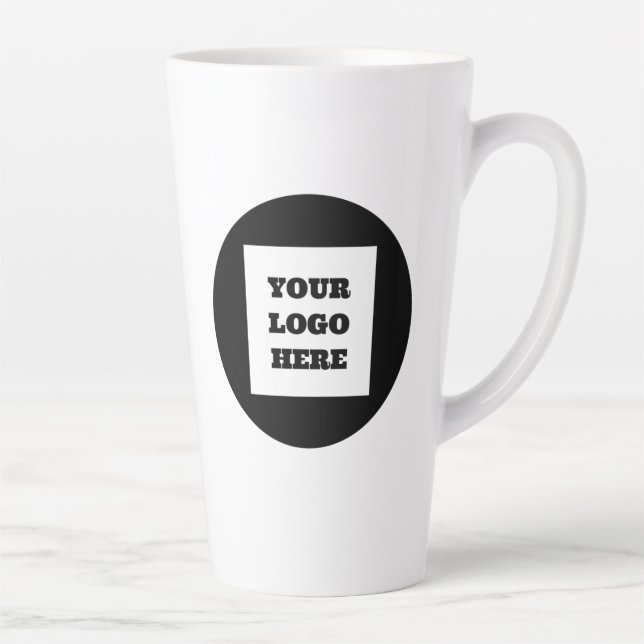 Personalised Logo Business Company Script Beer Latte Mug (Right)