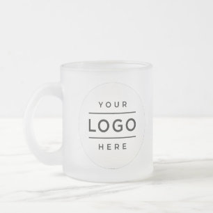 Personalised Logo Business Frosted Glass Coffee Mug