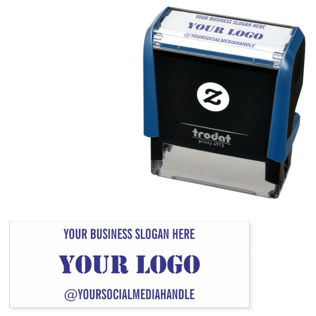 Personalised Logo Custom Text Self-inking Stamp (In Situ)