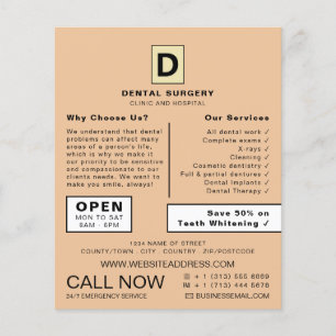 Personalised Logo, Dentistry, Dentist Advertising Flyer