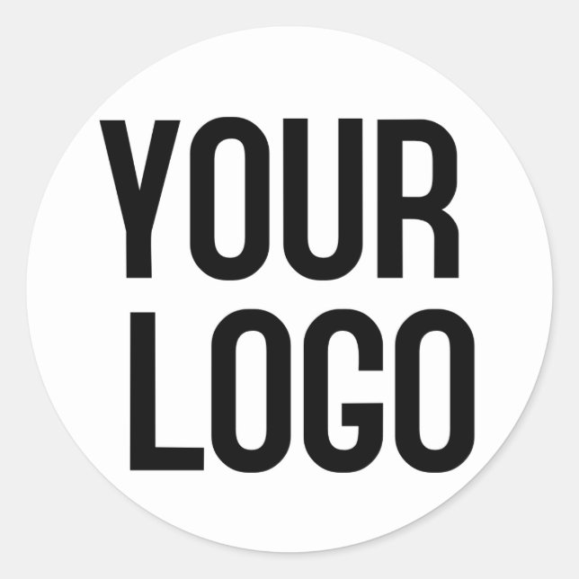 Personalised logo design template on classic round sticker (Front)