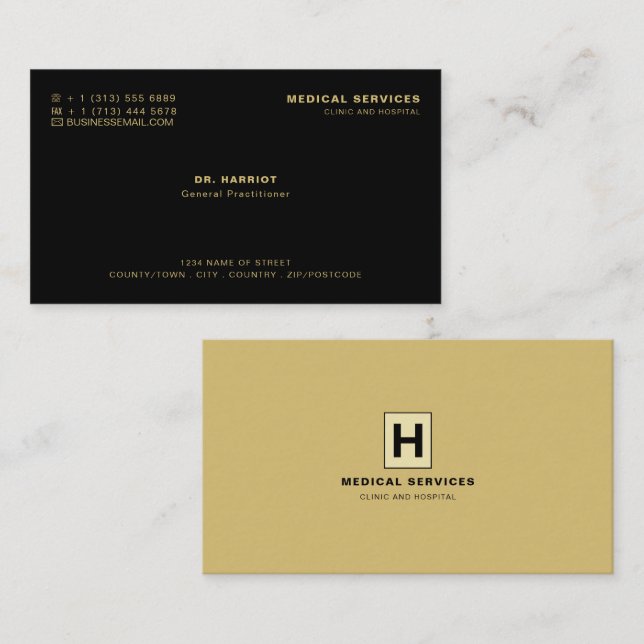 Personalised Logo, General practitioner, Nurse Business Card (Front/Back)