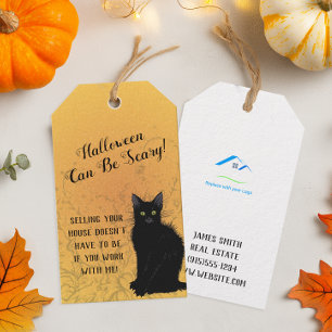 Personalised Logo Halloween Real Estate Pop By Gift Tags