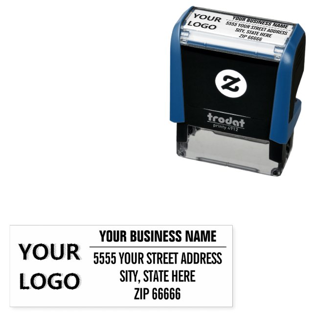 Personalised Logo Name Address Self-inking Stamp (In Situ)