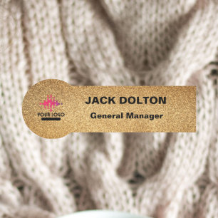 Personalised Logo Name Tag for Employees in Silver