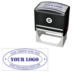 Personalised Logo Name Website Owal Stamp