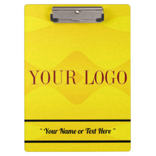 Personalised Logo Name Yellow Clipboard