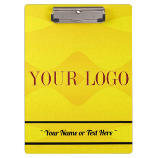 Personalised Logo Name Yellow Clipboard