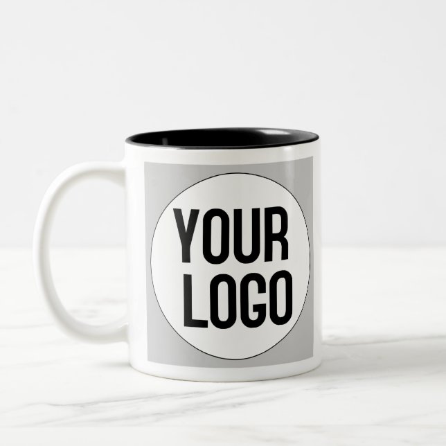 Personalised logo on merch Two-Tone coffee mug (Left)