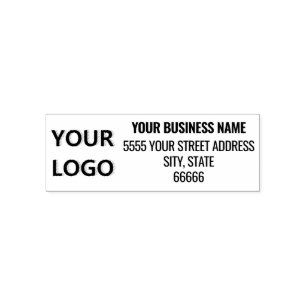 Personalised Logo or Photo Address Stamp Example