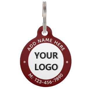Personalised Logo or Photo Name Text Pet ID Tag