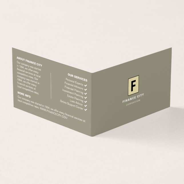 Personalised Logo & Photo, Business & Finance Business Card (Outside)