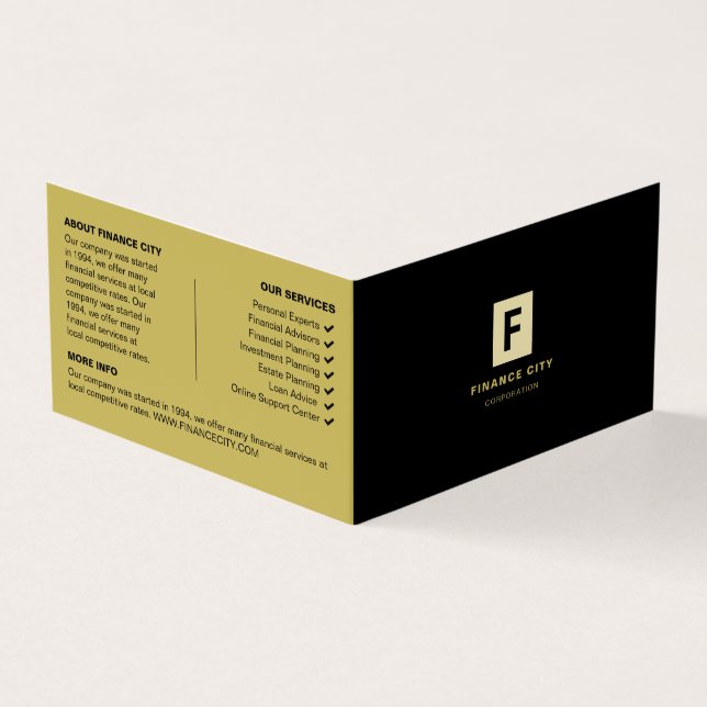 Personalised Logo & Photo, Business & Finance Card (Outside)