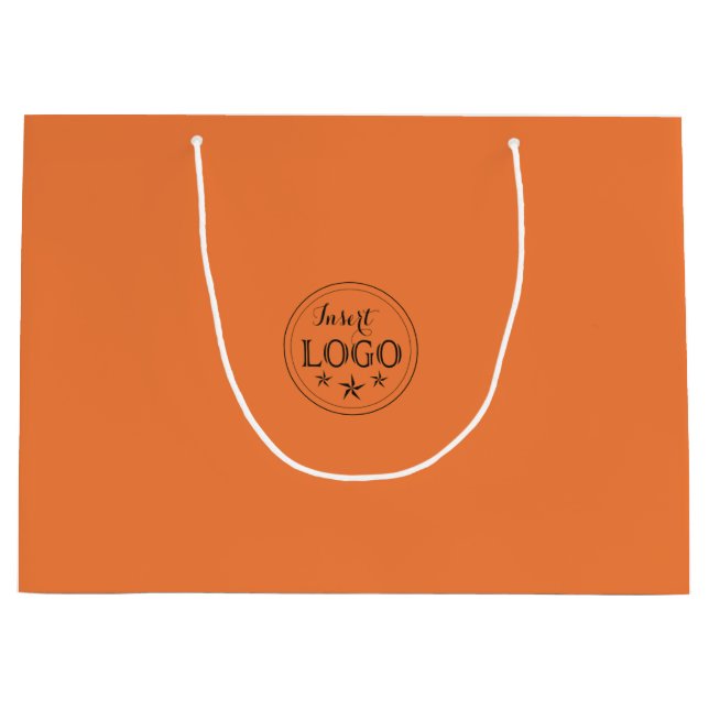 Personalised Logo Princeton Orange Large Gift Bag (Front)