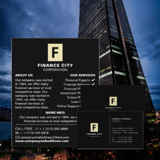 Personalised Logo, Professional Business & Finance Business Card