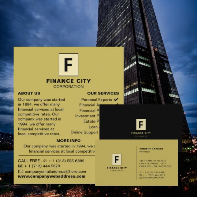 Personalised Logo, Professional Business & Finance Card (Creator Uploaded)