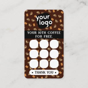 Personalised Logo & QR Code Coffee Loyalty Card