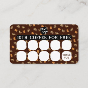 Personalised Logo & QR Code Coffee Loyalty Card