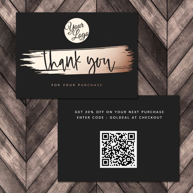  Personalised Logo QR Code Thank You Discount Card (Creator Uploaded)