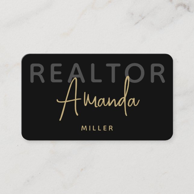 Personalised Logo Realtor Broker Real Estate Agent Business Card (Front)