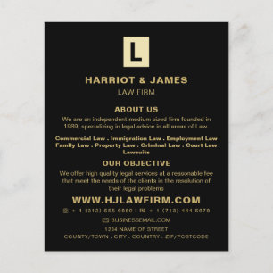 Personalised Logo, Sleek Legal Services Advert Flyer