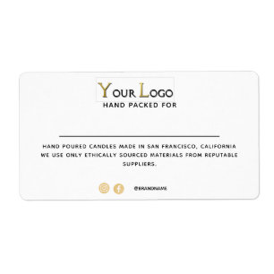 Personalised Logo Social Media White Shipping