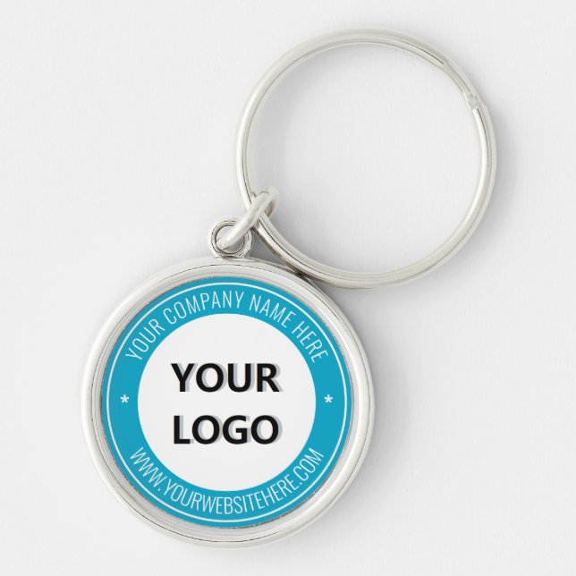 Personalised Logo Text and Colours Keychain Gift (Front)