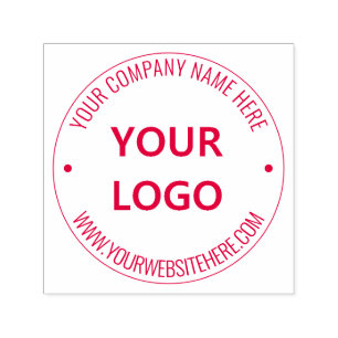 Personalised Logo Text Round Self-inking Stamp