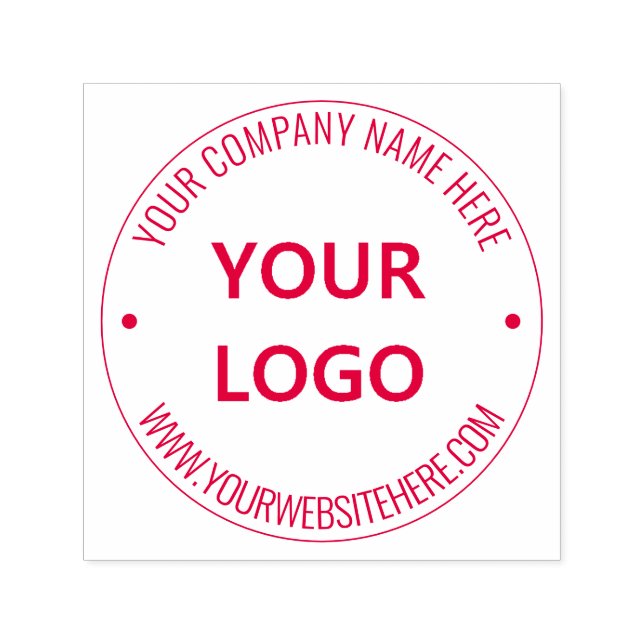Personalised Logo Text Round Self-inking Stamp (Design)