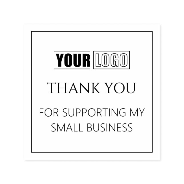 Personalised Logo Thank You Self-inking Stamp (Design)