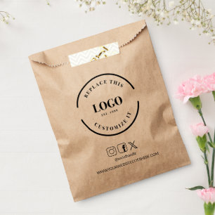 Personalised Logo Website Social Handle Business Favour Bags