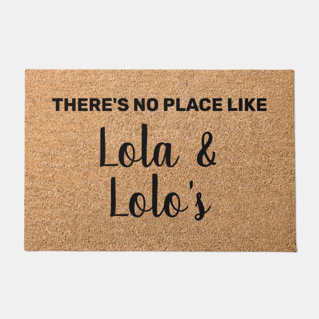 Personalised Lola & Lolo Grandparents Welcome Doormat (Front)