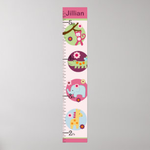 Personalised Lollipop Jungle/Animals Growth Chart
