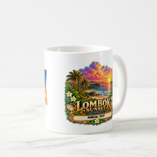 Personalised Lombok Sunset Coffee Mug