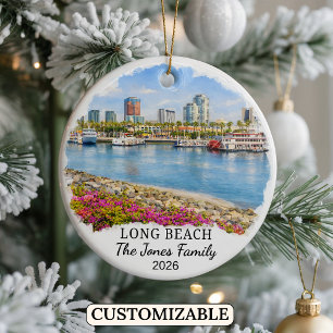 Personalised Long Beach Ornament Custom California