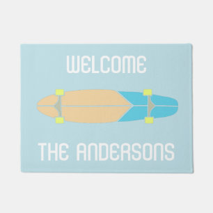 Personalised Longboard Skateboard Skateboarders Doormat