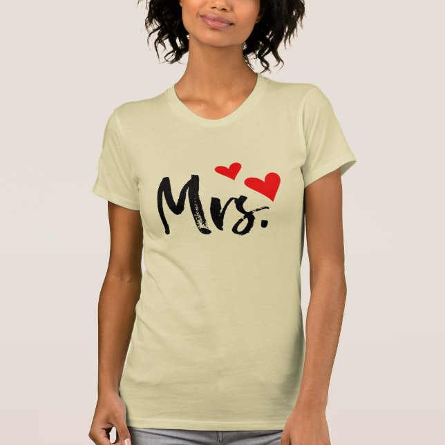 Personalised Look “Mrs” Shirt – For Fiancée, Bride (Front)