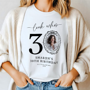 Personalised Look Who's 30 Photo Birthday T-Shirt Tri-Blend Shirt